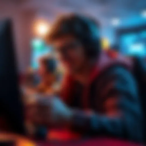 A player frustrated while gaming, unable to communicate with teammates, showing a lack of coordination in gameplay.