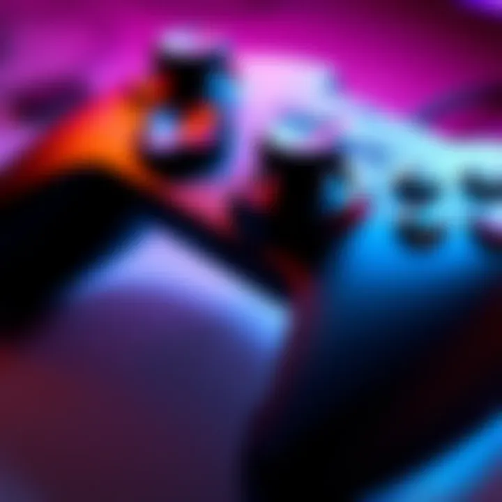 Close-up of a modern gaming controller showing advanced buttons and triggers, symbolizing improved accuracy and aim assist in competitive gaming