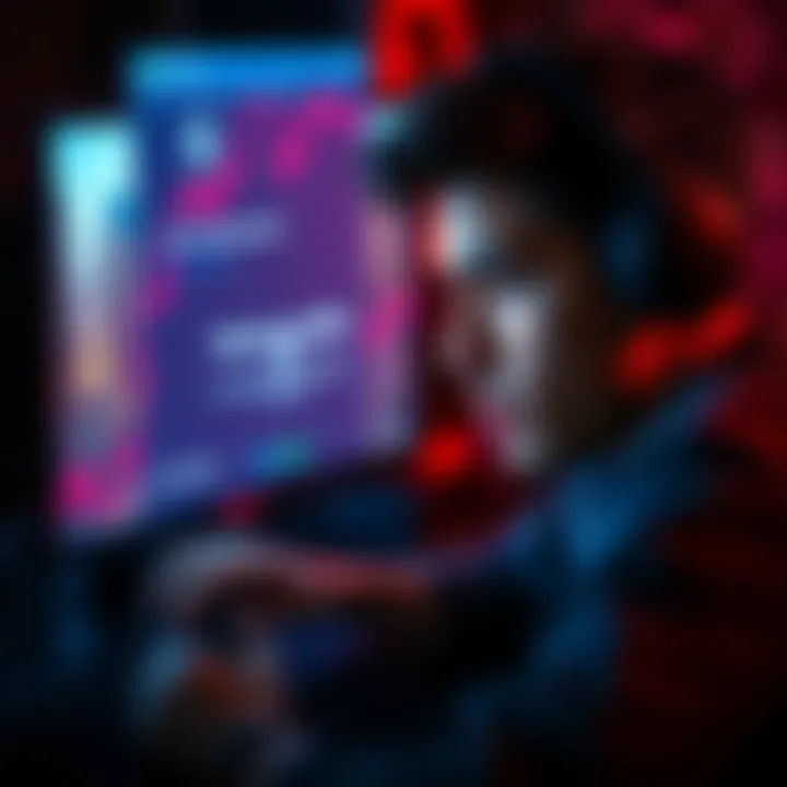 Game Crash Troubleshooting A gamer looking frustrated at their computer with a game crash error message on the screen