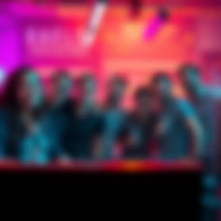 A group of game developers smiling and holding awards in a vibrant office setting