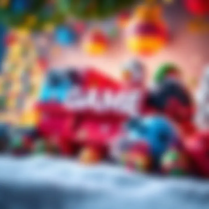Game Giveaway Holiday Promotion Colorful artwork featuring various video game icons and a festive background for a holiday giveaway