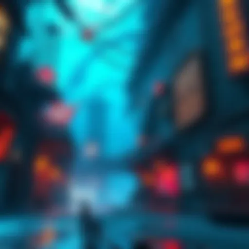 A scene from the latest game showing a detailed underwater city with neon lights and vintage architecture, reminiscent of BioShock's setting.