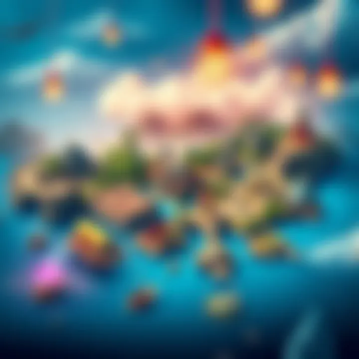 Game Map Design Inspiration A vibrant game map featuring various terrains and landmarks, showcasing different design elements that attract players.