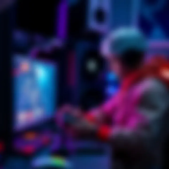 Individual working on modifying a video game with tools and software