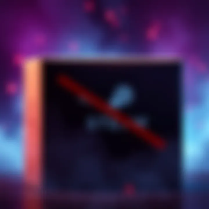 A graphic showing a game box with a Steam logo crossed out, symbolizing its absence on the platform