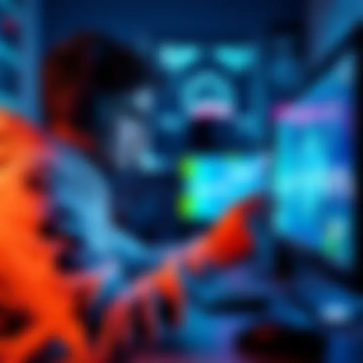 A gamer adjusting settings on a computer to improve game performance during a session of Control.