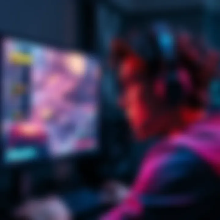 A gamer looking frustrated at a screen displaying high FPS and stuttering gameplay