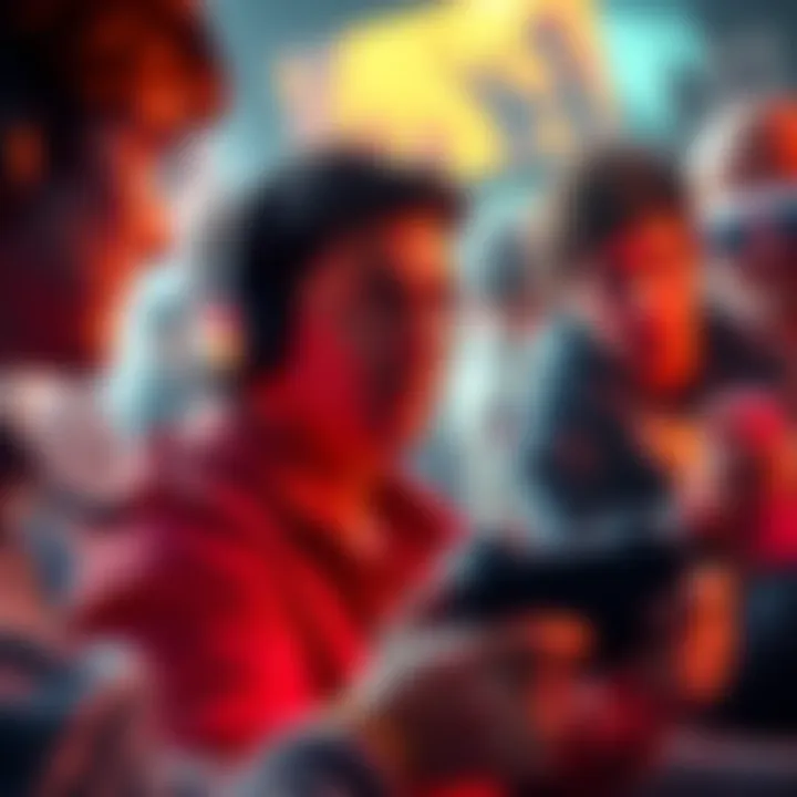 A player immersed in a video game that showcases real-life social interactions, with characters displaying various emotions and behaviors, highlighting human nature