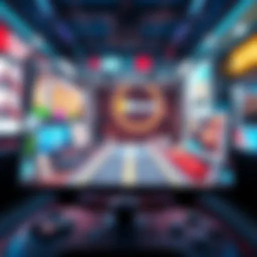A video game paused on screen with advertisements displayed, illustrating how ads can appear during game downtime