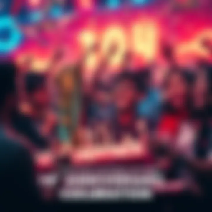 Fans celebrating the 10th anniversary of the game with confetti and decorations