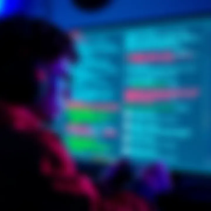 A frustrated gamer staring at a glitchy screen filled with error messages while trying to play a new game.