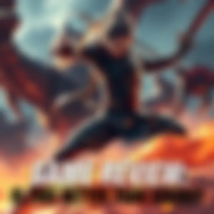 A determined game character battles a fierce boss, showcasing intense gameplay and skillful moves.