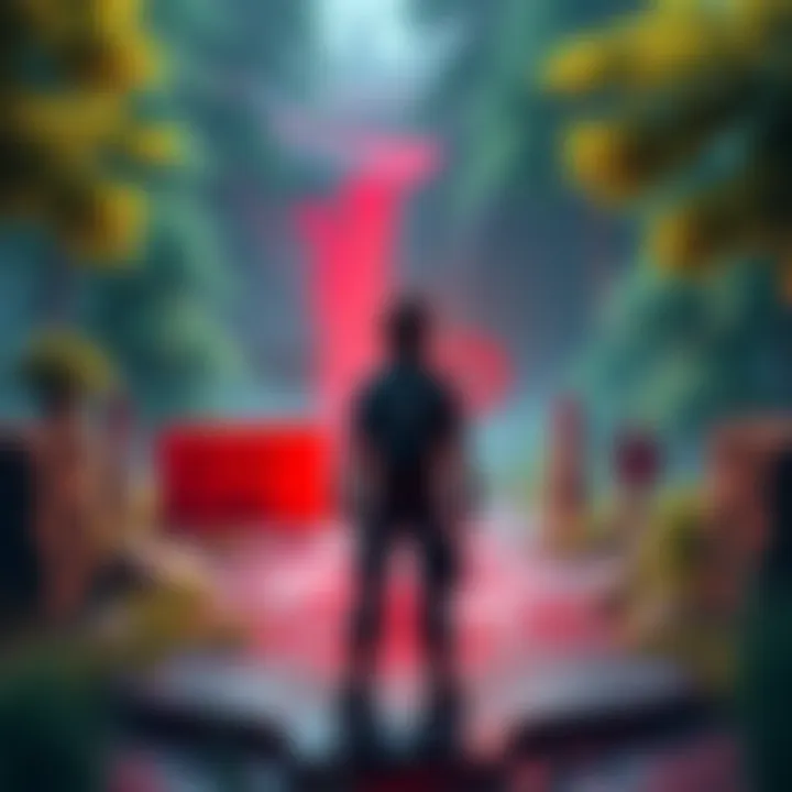 A game character stands at a blocked path, showing no rewards for exploring off the main route.