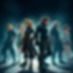 Game Character Collaboration Art showing characters from Final Fantasy and Metal Gear Solid standing together, showcasing a blend of their unique styles.