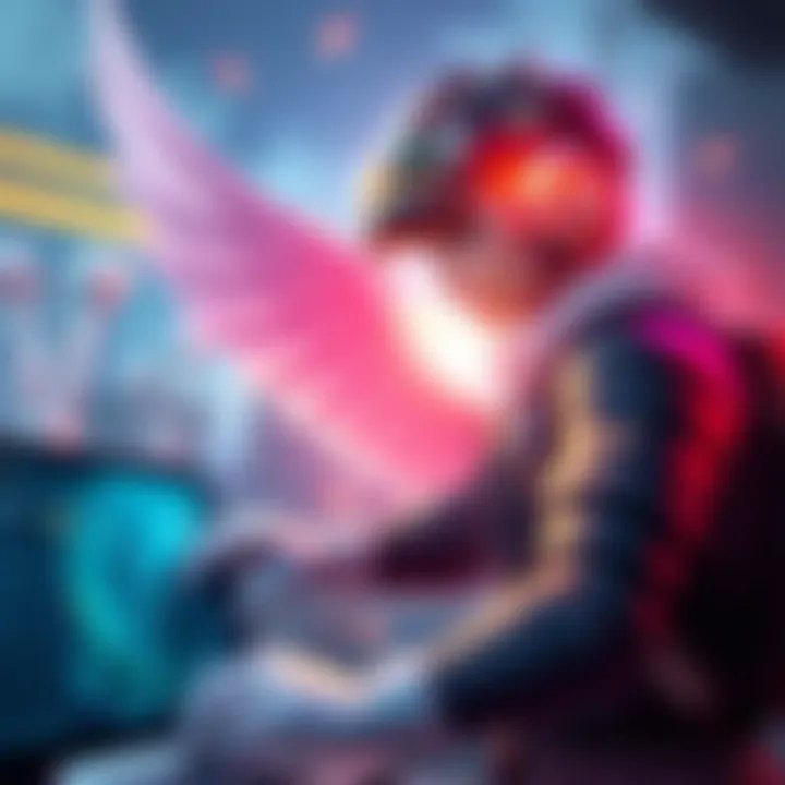 A game character interacting with settings to turn off flying mode, focused on screen options and controls