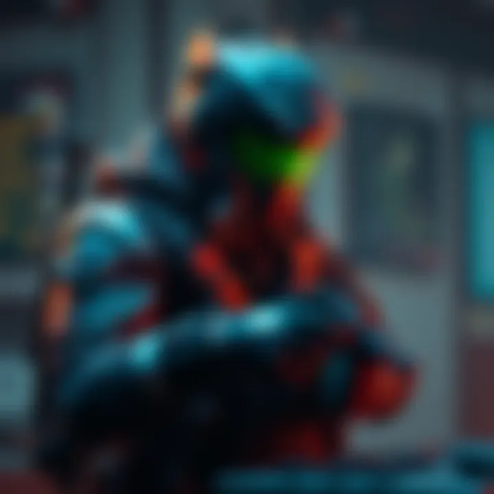 A player character in Marathon carefully organizing their gear and inventory, focused on strategy and preparation for the next challenge.