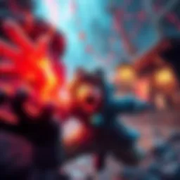 Video game character activating a hidden trap A character in a fantasy setting triggers a hidden trap in a game, showing a surprised expression