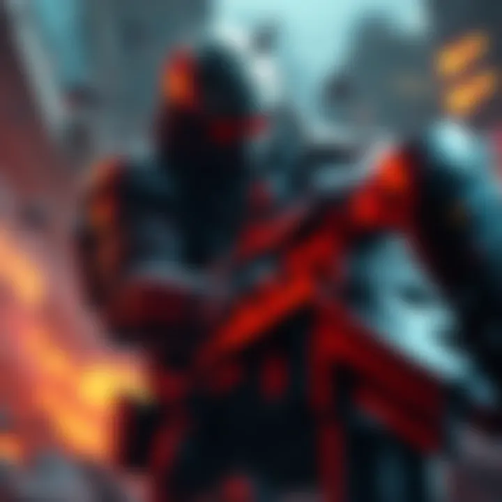 A gamer character equipped with armor and weapons, facing a challenging environment in Resistance Mode, showcasing determination and strategy.