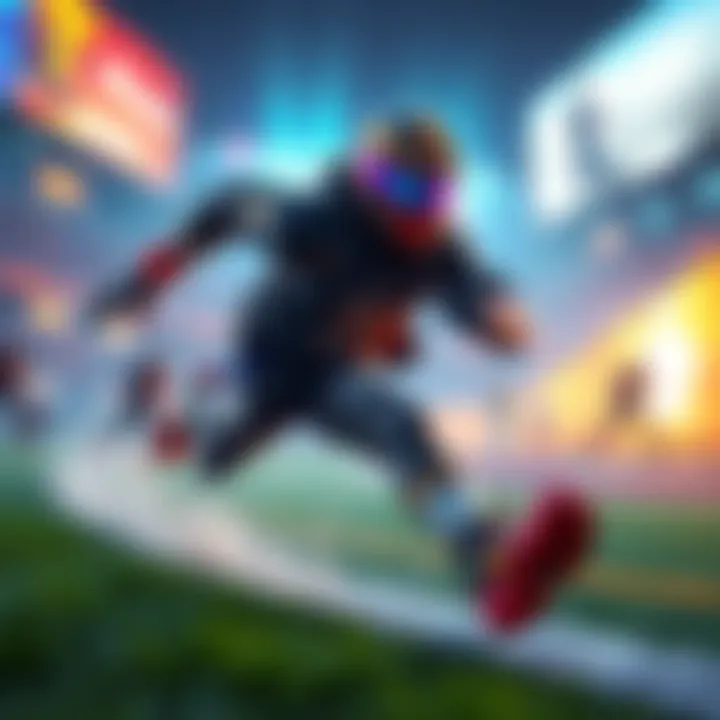 Game character sprinting in action A gaming character demonstrating sprint burst mechanics during gameplay