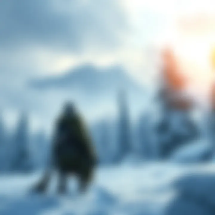 A game character stands in a snowy landscape, ready to face challenges, symbolizing the transition to winter.