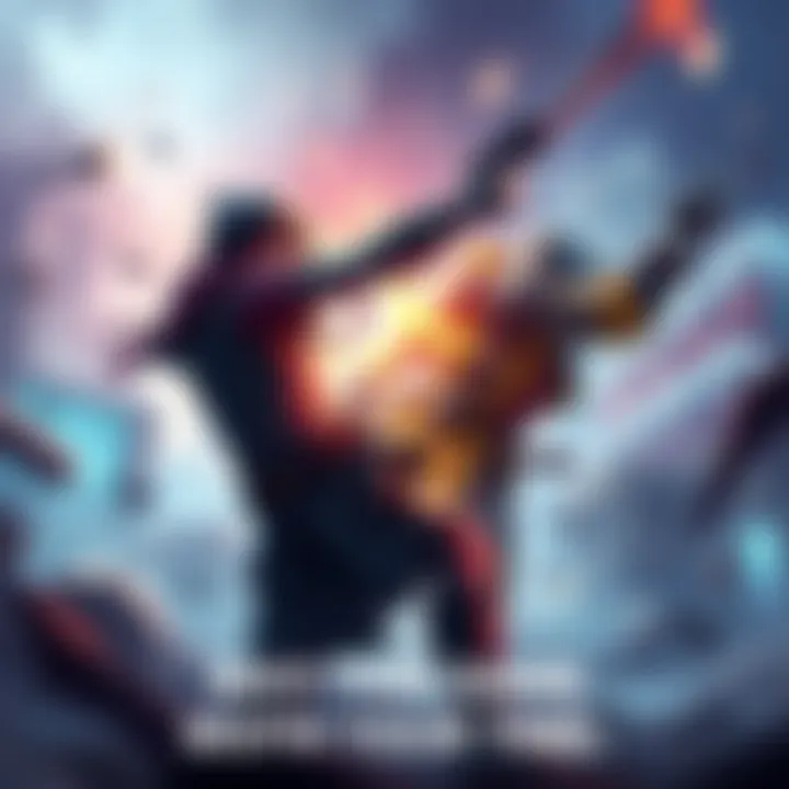 Game Characters in Action Two game characters engaging in a heroic battle scene with vibrant colors and dynamic poses
