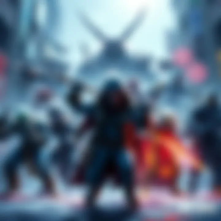 Various video game characters demonstrating power levels and balance changes in gameplay