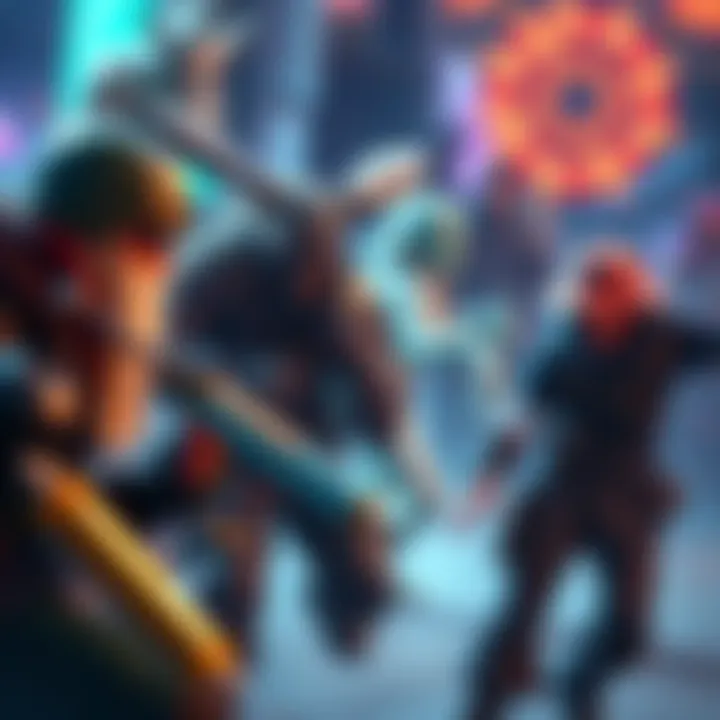 A scene showing game characters in action against tougher enemies after completing side quests.