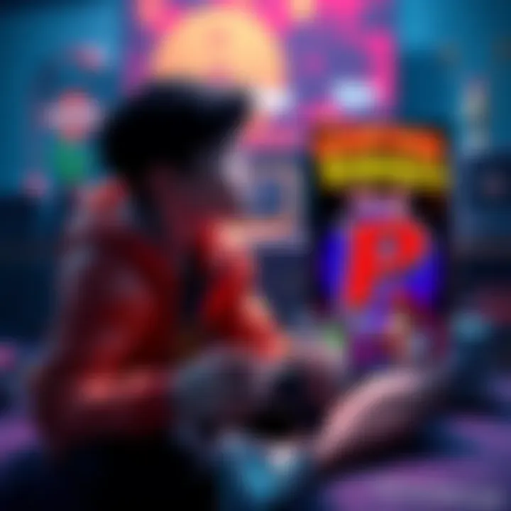 Game Choice Exploration A gamer sitting with a controller, contemplating choices between two game covers of Donkey Kong Bananza and Lies of P.