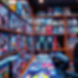 A vibrant collection of video games displayed on a shelf, showcasing various game covers and consoles, reflecting the passion of a game collector.