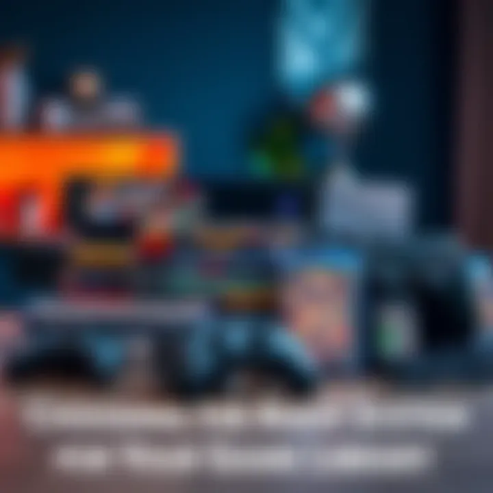 A collection of various game consoles and digital game cases on a table, illustrating the balance between physical and digital gaming options.