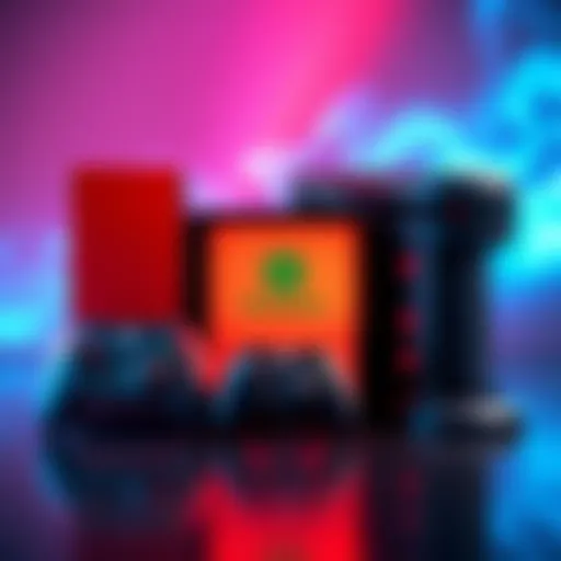 Images of Nintendo, Microsoft, and Sony game consoles showing physical and digital game options