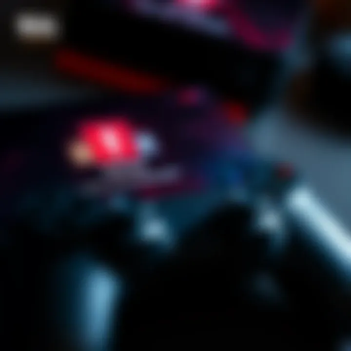 Game controller and achievements screen A close-up of a game controller with a screen showing achievements in Dead by Daylight, highlighting the remaining nine goals to complete.