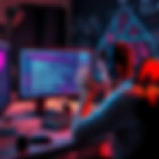 A gamer frustrated with game crashes while using mods, showing a computer screen with error messages.