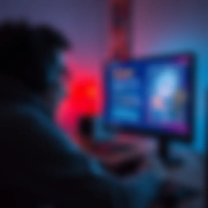 A player frustrated by game crashes, looking at a crashed game screen on a computer.