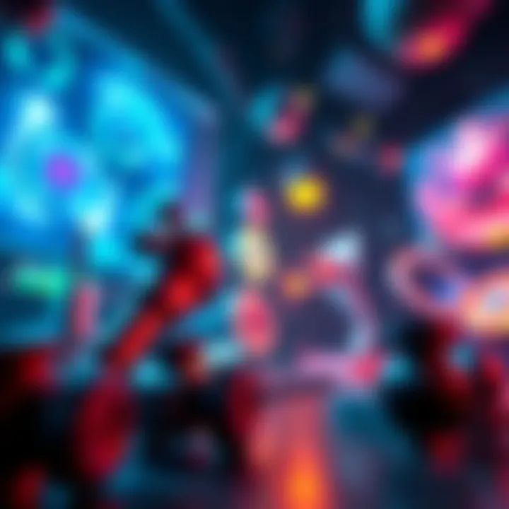 Colorful and engaging video game artwork showcasing captivating game design elements
