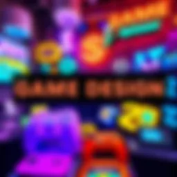 A vibrant collection of recent game designs highlighting deco and originality, featuring titles like 'society' and 'tidal wave'.