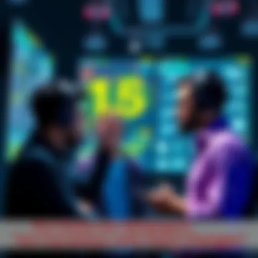 Game developers discussing patch changes A group of game developers reviewing patch notes on a digital screen, looking concerned about gameplay updates