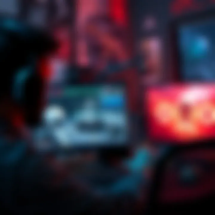 A developer working on a computer with game graphics on the screen, showing issues in game design.