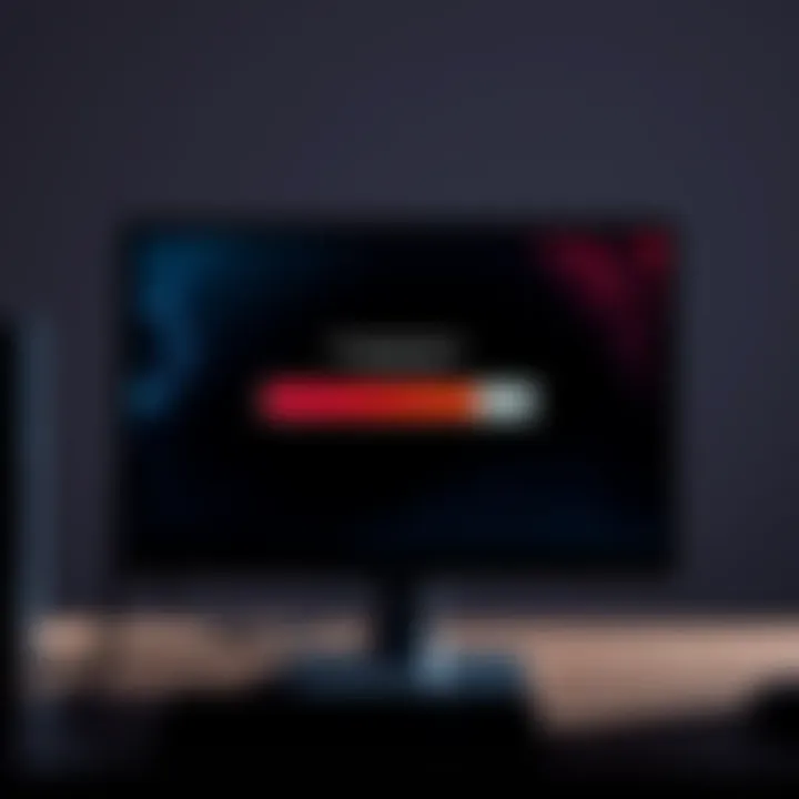 A computer screen showing a game download progress bar stuck at 25%.