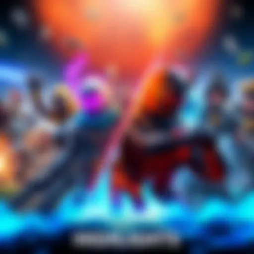 A collage showing new heroes, maps, and updates from a popular game celebrating its 10-year journey.