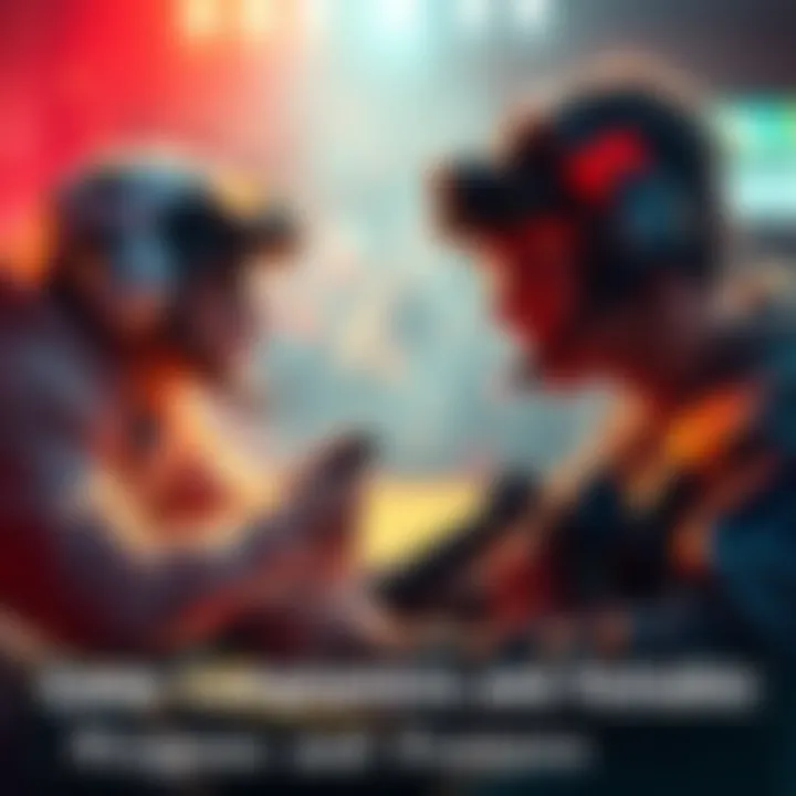 Debate Over Game Features Gamers discussing new weapons and features in a heated debate