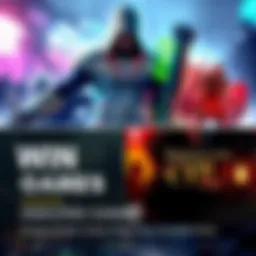 Game Giveaway Announcement A colorful graphic showing popular video game titles like Assassin's Creed Valhalla and Resident Evil Village with giveaway details