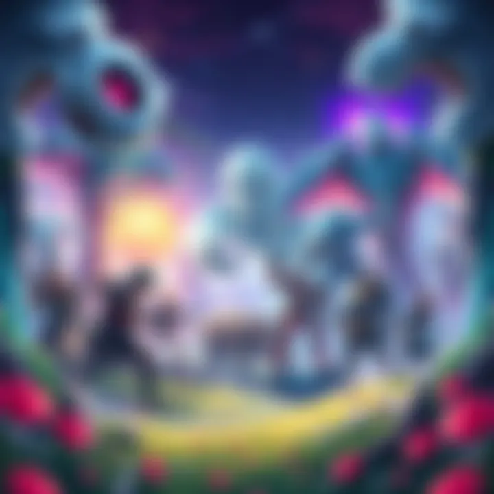 A promotional graphic for a game giveaway featuring popular titles, including a fantasy scenery with characters from the games, colorful and engaging design.