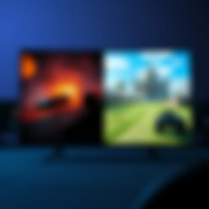 A side-by-side comparison showing outdated graphics reminiscent of PS3 era versus modern graphics on a gaming screen, highlighting the quality issues in a game set to ultra settings.