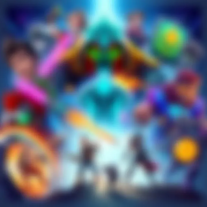 A colorful montage featuring characters and scenes from Time Loader, Gorgon Shield, and Deckline games.