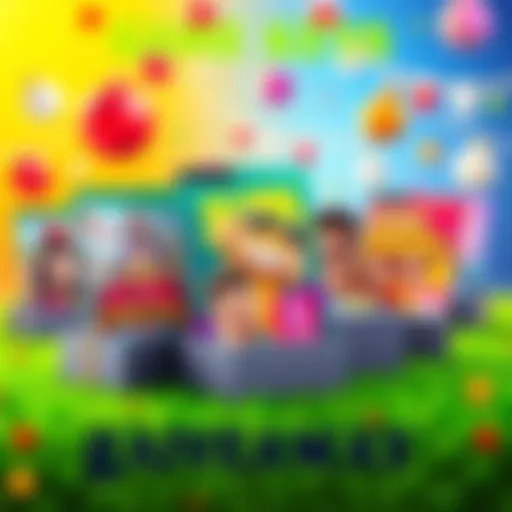 A colorful graphic showing various game boxes representing popular titles like Slime Ranchers with a festive background for a giveaway event.