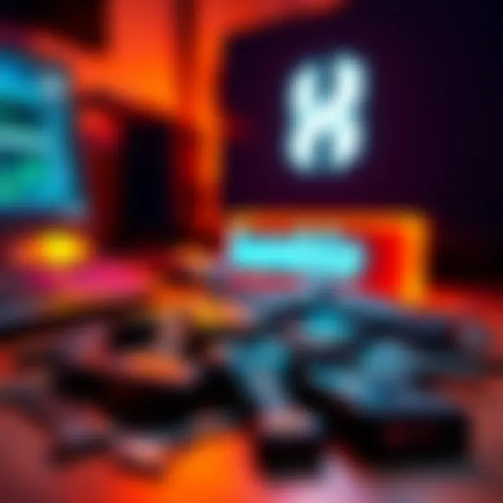 A graphic showing game keys scattered around a computer, with a Humble logo in the background, illustrating mismanagement and blame by people.