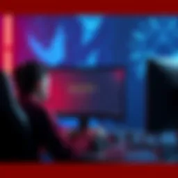 A frustrated gamer sitting in front of a computer with an error message on the screen after downloading update 2.5.