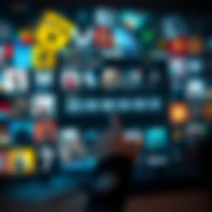 A person removing games from a digital library interface, showing a cluttered screen with game icons and an option to delete them.