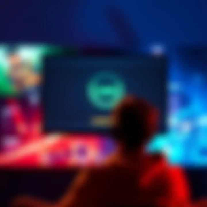 A gaming screen showing a loading symbol and a frustrated gamer waiting for the game to start